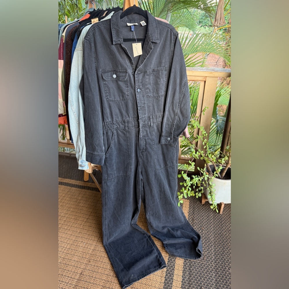 Black Denim Jumpsuit